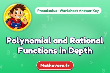 Polynomial and Rational Functions in Depth – Precalculus math worksheet answer key