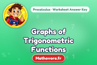 Graphs of Trigonometric Functions – Precalculus math worksheet answer key