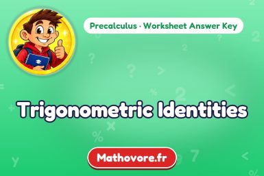 Trigonometric Identities – Precalculus math worksheet answer key
