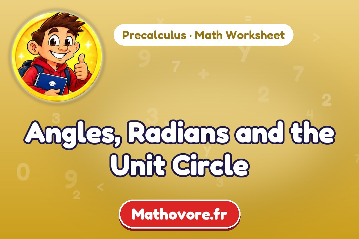 Precalculus Unit Circle Worksheet: PDF | Mathovore