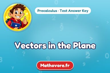 Vectors in the Plane – Precalculus math test answer key