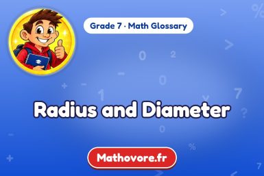 Radius and Diameter – definition and example, Grade 7 math glossary – Mathovore
