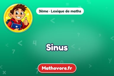 Sinus : définition et exemple – lexique de maths Mathovore