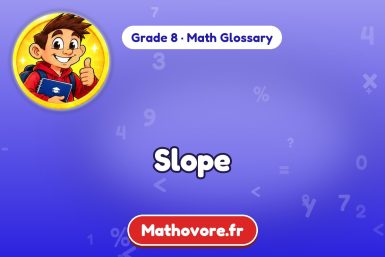 Slope – definition and example, Grade 8 math glossary – Mathovore