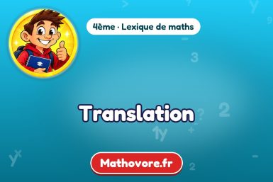 Translation : définition et exemple – lexique de maths Mathovore