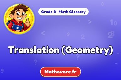 Translation (Geometry) – definition and example, Grade 8 math glossary – Mathovore