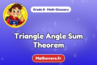 Triangle Angle Sum Theorem – definition and example, Grade 8 math glossary – Mathovore