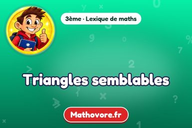 Triangles semblables : définition et exemple – lexique de maths Mathovore