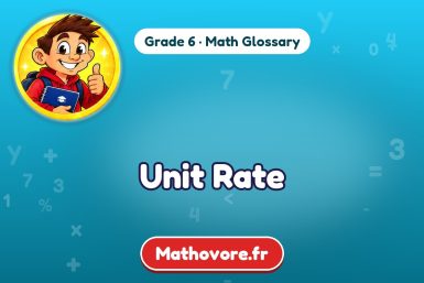 Unit Rate – definition and example, Grade 6 math glossary – Mathovore