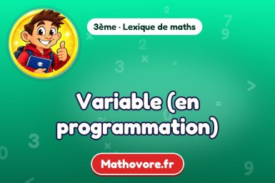 Variable (en programmation) : définition et exemple – lexique de maths Mathovore