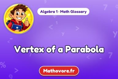 Vertex of a Parabola – definition and example, Algebra 1 math glossary – Mathovore
