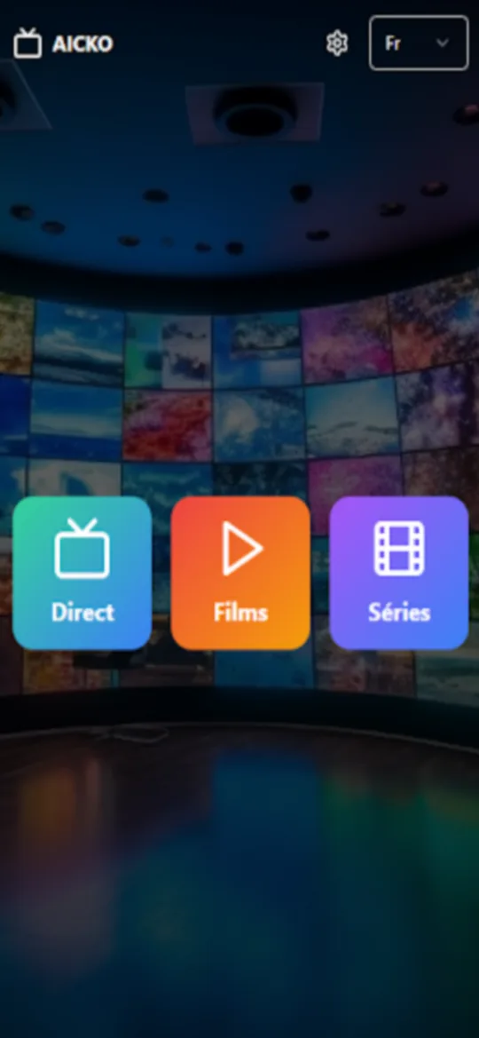 Capture d'écran de AICKO IPTV sur téléphone (2)