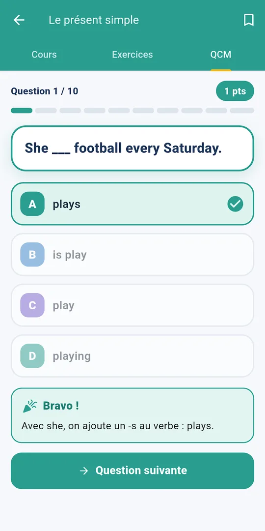 Capture d'écran de Apprendre l'anglais, révision d'anglais, sur téléphone (2)