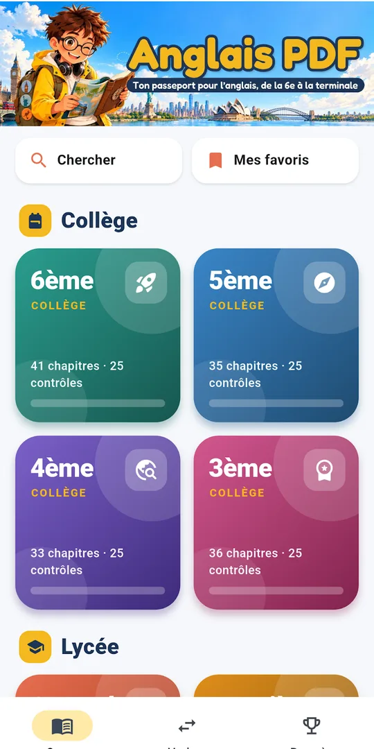 Capture d'écran de Apprendre l'anglais, révision d'anglais, sur téléphone (5)
