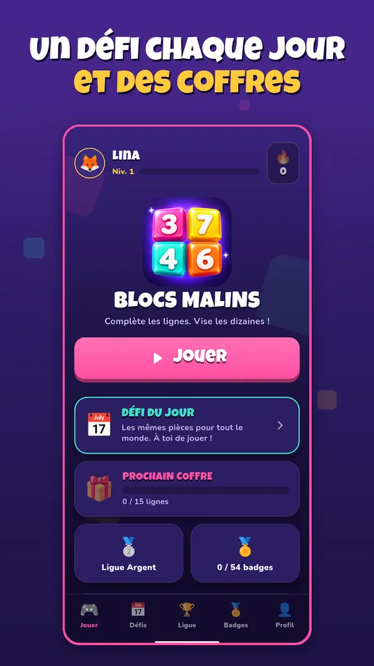 Capture d'écran de Blocs Malins, puzzle de blocs avec des chiffres, sur téléphone (4)