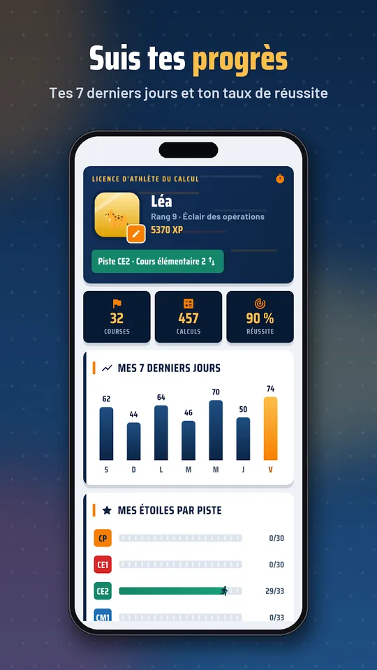 Capture d'écran de Chrono Calcul, calcul mental, sur téléphone (6)
