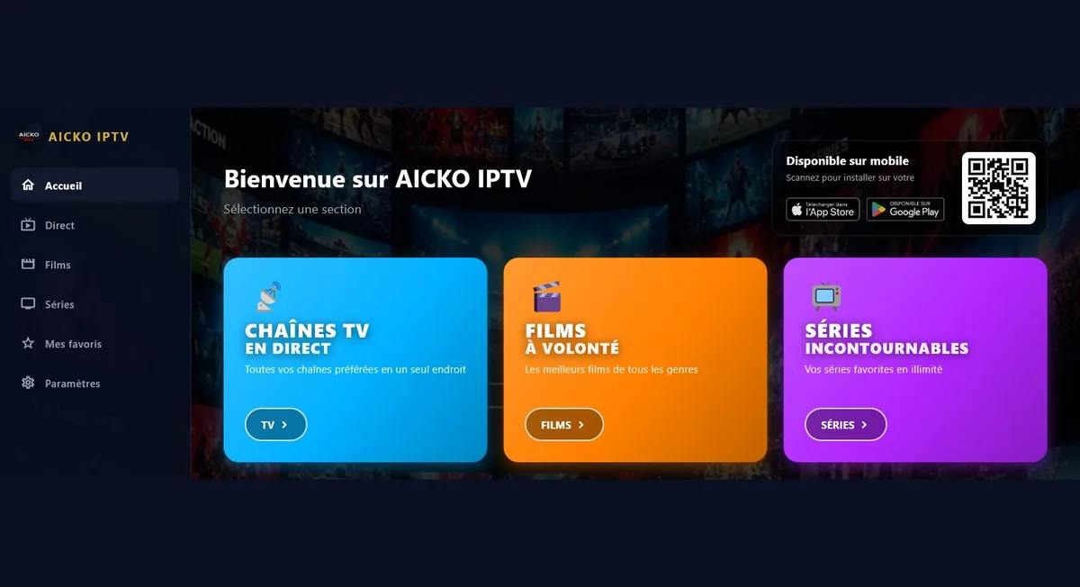 Capture d'écran de AICKO IPTV sur Windows (2)