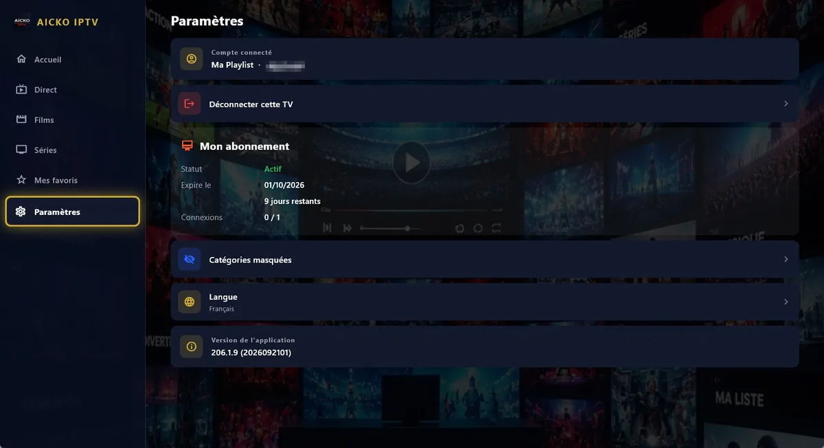 Capture d'écran de AICKO IPTV sur Windows (4)