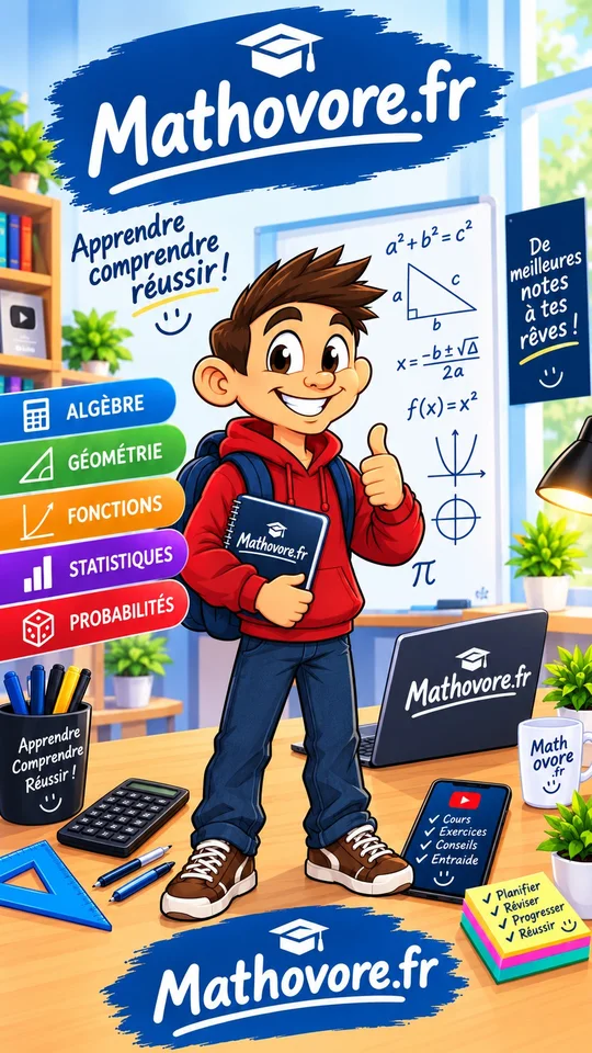 Capture d'écran de Mathovore, QCM de maths, sur téléphone (1)