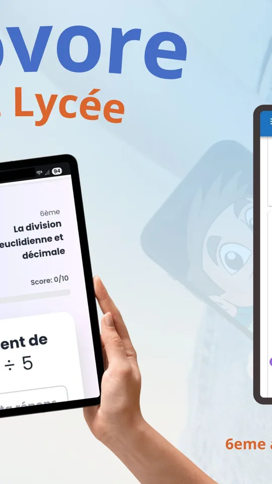 Capture d'écran de Mathovore, QCM de maths, sur téléphone (7)