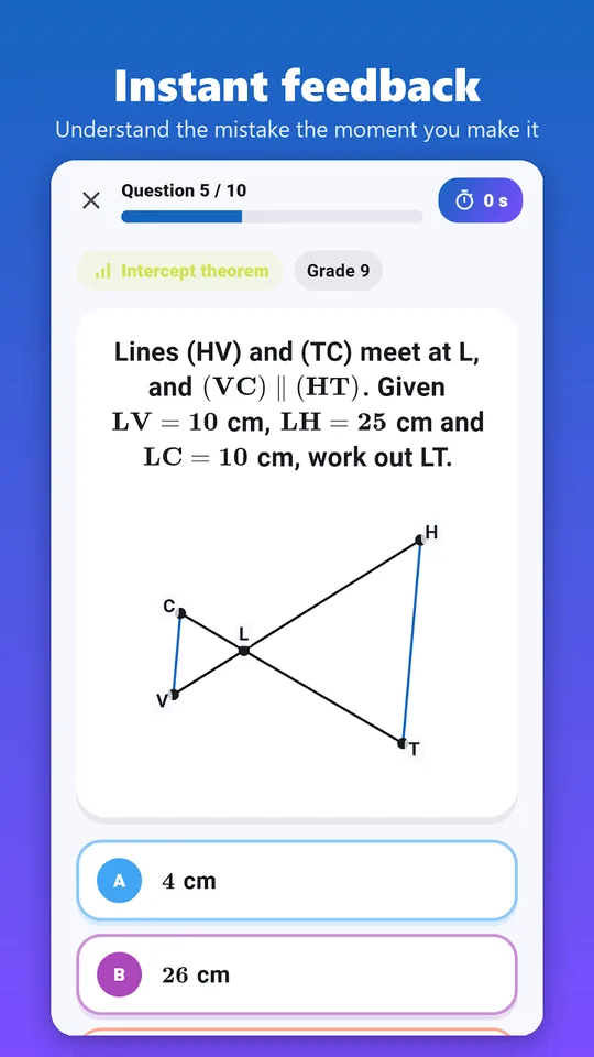 Screenshot of the Maths automatismes math fluency app on a phone (2)