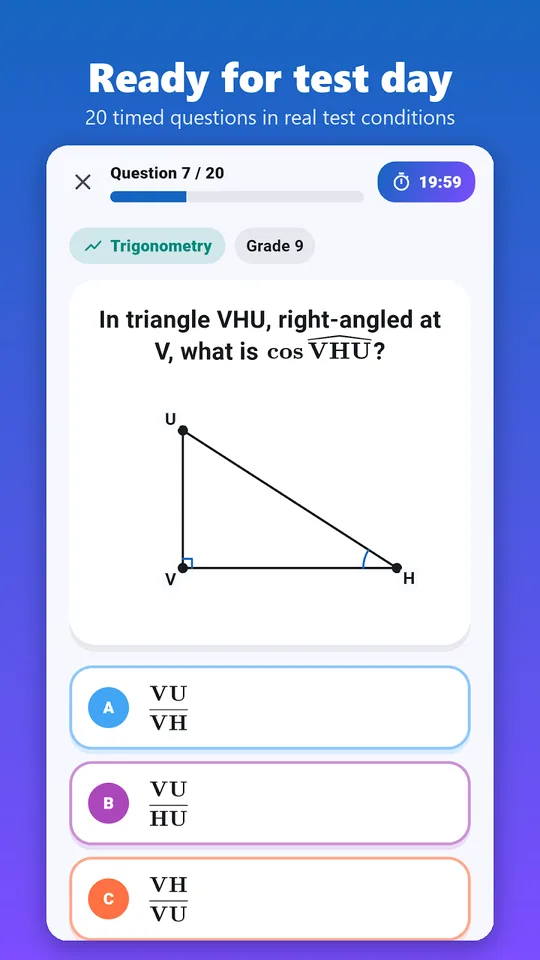 Screenshot of the Maths automatismes math fluency app on a phone (5)