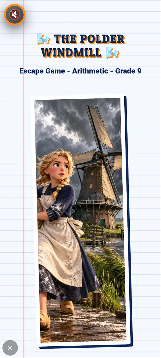 Screenshot of the Maths Escape math escape game on a phone (3)