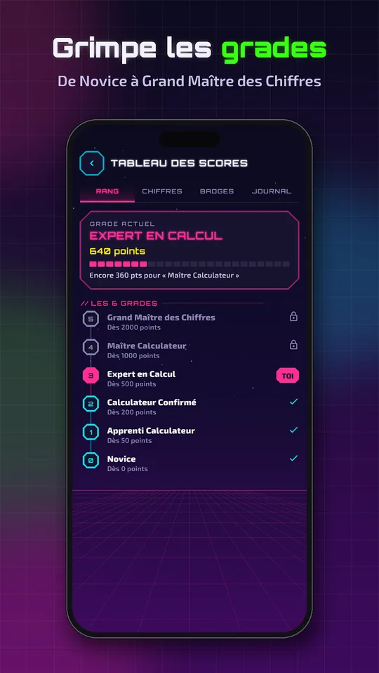 Capture d'écran de Numéro Cible, jeu de chiffres, sur téléphone (6)