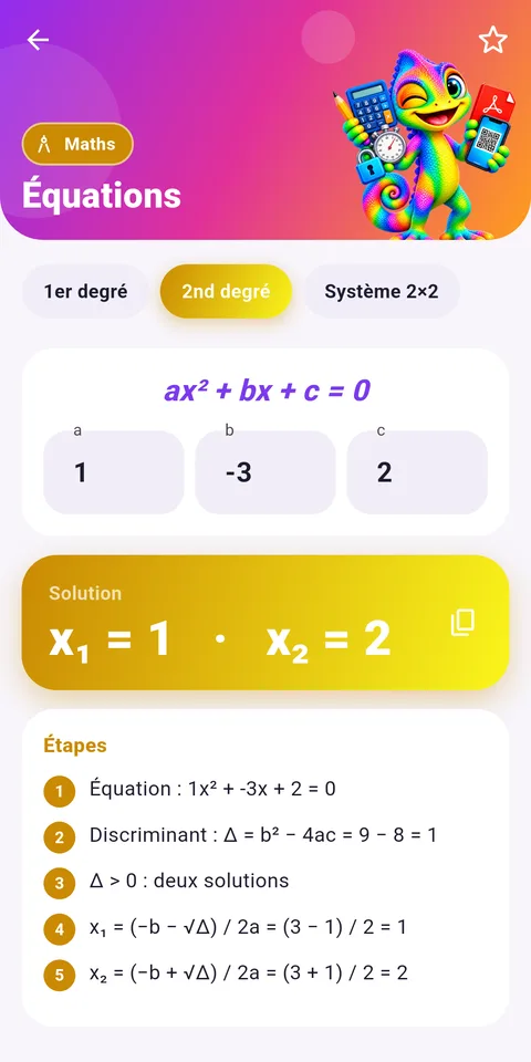 Capture d'écran d'Outilix, outils de calcul pour réviser, sur téléphone (4)