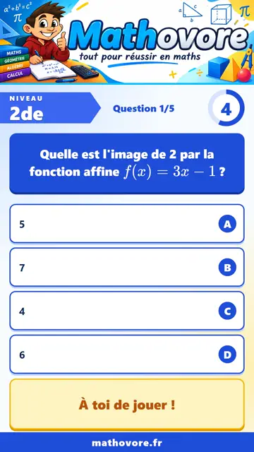 QCM vidéo 2de : Généralités sur les fonctions usuelles, partie 1