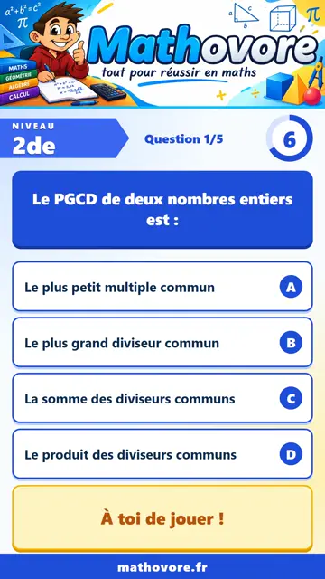 QCM vidéo 2de : Nombres entiers et rationnels, partie 1