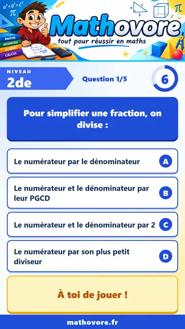 QCM vidéo 2de : Nombres entiers et rationnels, partie 2