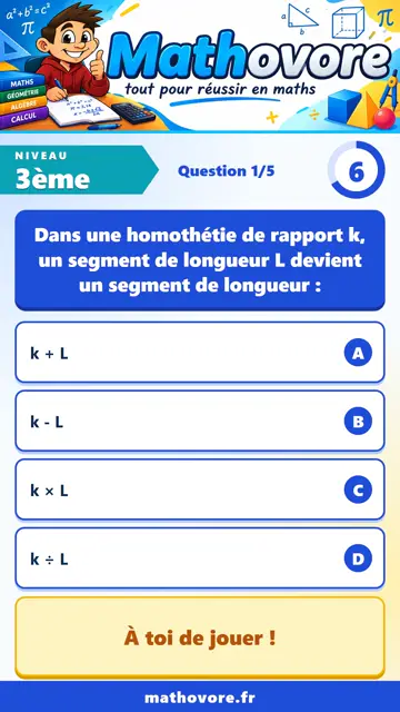 QCM vidéo 3ème : Homothéties, partie 1