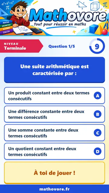 QCM vidéo Terminale : Les suites numériques, partie 1